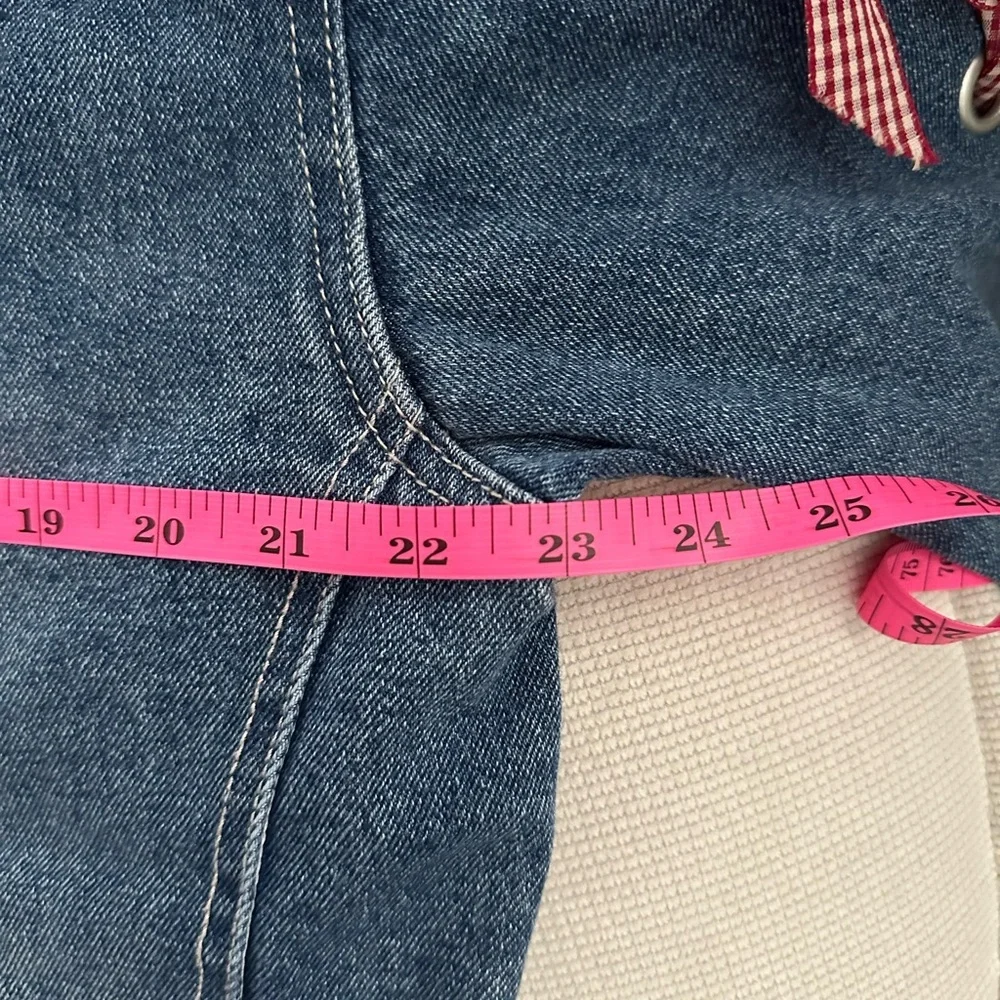Zara Light Blue Denim‎ Jacket with Ribbons